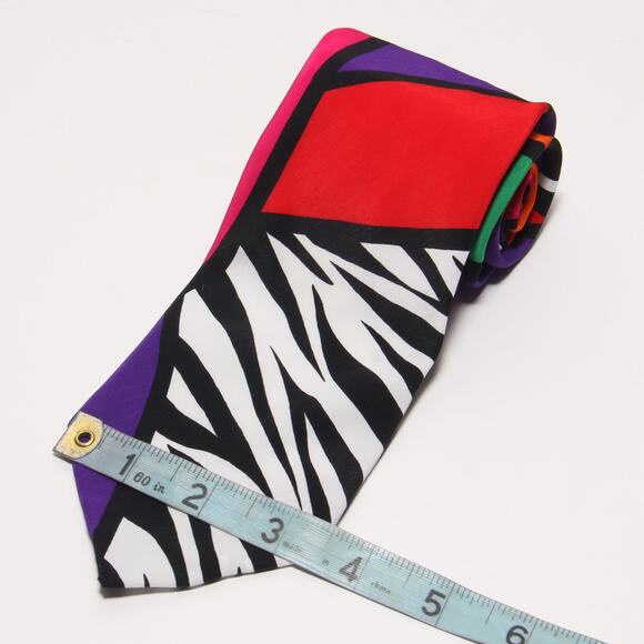 NEW Azia Abstract Animal Print Tie 3.5" x 57" - Picture 2 of 5